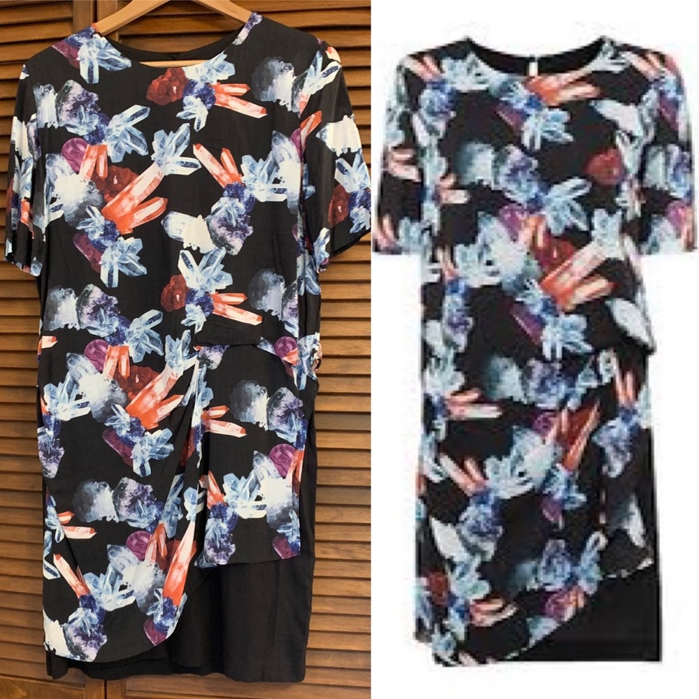 ARMANI JEANS gemstone print dress sz 6